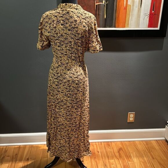 Whitles shades of brown/black button front tie waist shirt dress. Size 6. NWT. - Picture 11 of 13
